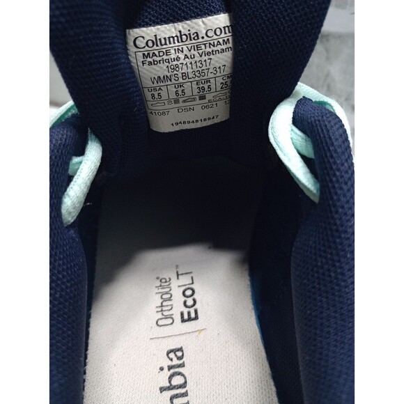 Columbia Ortholite Ecolt Women’s Tennis Shoe Sneakers Sz. 8.5 Turquoise /Pink - Picture 9 of 12